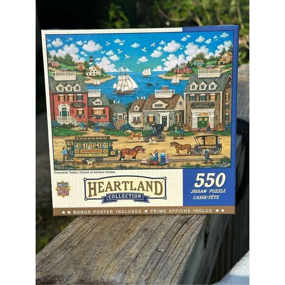 Heartland Collection Ocean Trolley 550 Jigsaw Puzzle 24x18 Inches - Picture 7 of 7